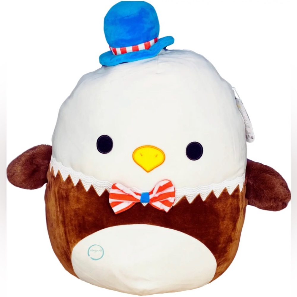 16" Edward the Bald Eagle Squishmallow 4Th of July RARE* NEW BNWT HTF 2023
